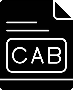 CAB dosya simgesi, vektör basit illüstrasyon
