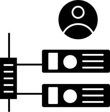Veritabanı dosya simgesi, vektör basit illüstrasyon