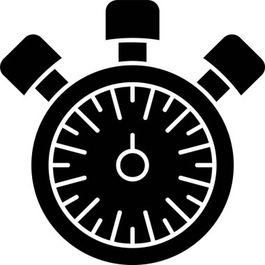 Stopwatch dosya simgesi, vektör basit illüstrasyon