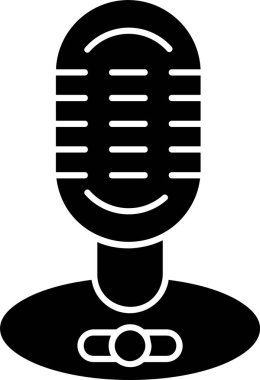 Mikrofon dosya simgesi, vektör basit illüstrasyon