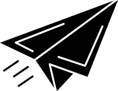 Kağıt Düzlem dosya simgesi, vektör basit illüstrasyon