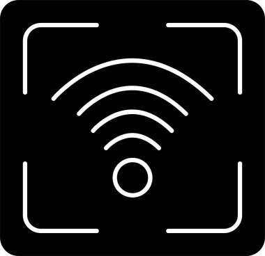 WiFi dosya simgesi, vektör basit illüstrasyon