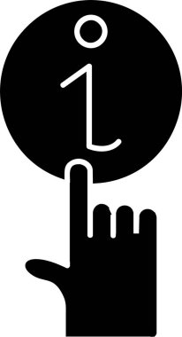 Bilgi dosya simgesi, vektör basit illüstrasyon