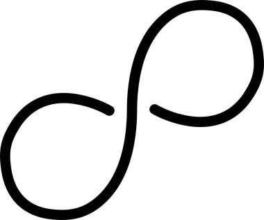 Sonsuzluk dosya simgesi, vektör basit illüstrasyon