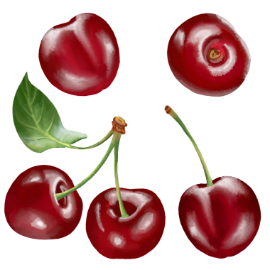 El yapımı kiraz meyvesi.