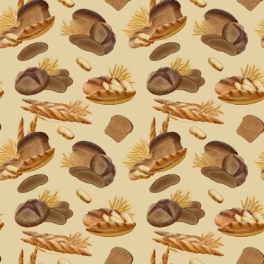 Ekmeği olmayan desen, el çizimi buğday kulağı. Baget ekmeğinin dijital çizimi. Fransız ekmeği ve bayrağı. Buğday yaprağı. Bir dilim ekmek. Somun dilimleri. Altın Kulak. Ekmek ve Buğdayın suluboya çizimi