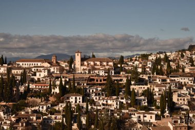 Eski Granada kasabasının manzarası