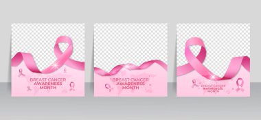 Göğüs kanseri sosyal medya web pankartı tasarım vektör çizimi çizimcisi