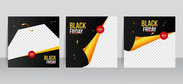 stock vector Black friday social media post instagram post sale banner template