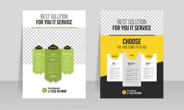 Fiyat tablosu şablon tasarımı. fiyat listesi tablosu