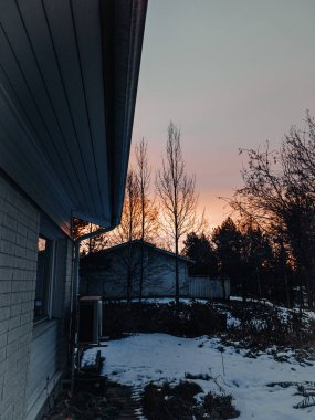 Rovaniemi 'de gündoğumu, sonbaharda Laponya