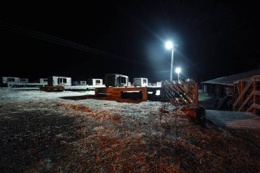 Tromso, Norveç 'te gece köpek kulübeleri