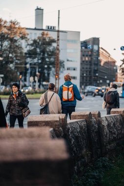 17 Ekim 2023 'te Finlandiya' nın Helsinki kentinde Laponya 'ya giderken iki günlük bir yolculukta çekilmiş..