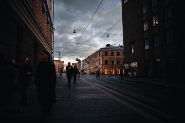 17 Ekim 2023 'te Finlandiya' nın Helsinki kentinde Laponya 'ya giderken iki günlük bir yolculukta çekilmiş..