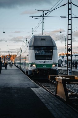 17 Ekim 2023 'te Finlandiya' nın Helsinki kentinde Laponya 'ya giderken iki günlük bir yolculukta çekilmiş..