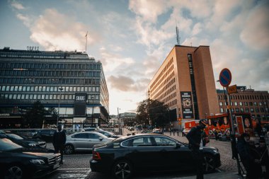 17 Ekim 2023 'te Finlandiya' nın Helsinki kentinde Laponya 'ya giderken iki günlük bir yolculukta çekilmiş..