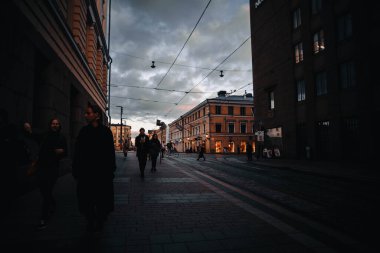 17 Ekim 2023 'te Finlandiya' nın Helsinki kentinde Laponya 'ya giderken iki günlük bir yolculukta çekilmiş..