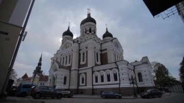 Alexander Nevsky Katedrali Tallinn, Estonya 'da bulutlu bir sonbahar gününde