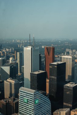 Toronto 'nun merkezindeki gökdelenler. Ontario