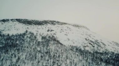 Laponya, Kilpisjarvi 'de kışın Saana Dağı zirvesi