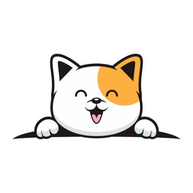 Şirin Kedi illüstrasyon vektör tasarımı