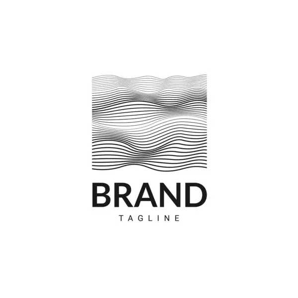 Soyut kontur logo tasarım vektör şablonu