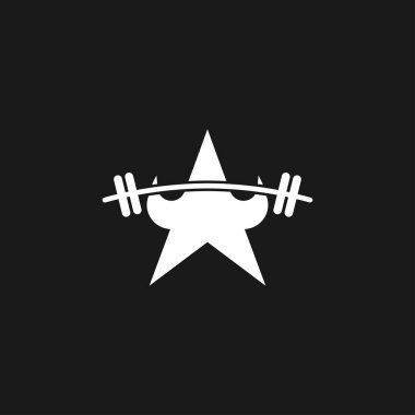 Fitness yıldızı logo vektör çizimi tasarımı