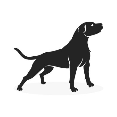 Köpek silueti logo illüstrasyon tasarımı