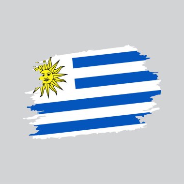 Fırça şeklinde Uruguay ulusal bayrağı