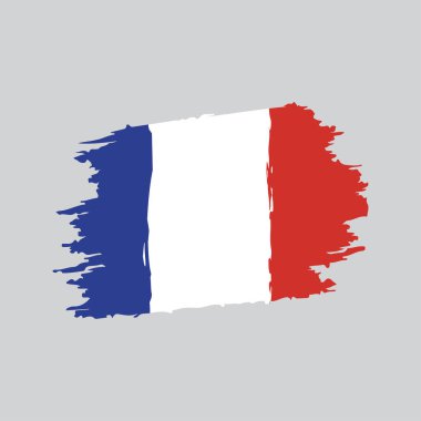 Fırça şeklinde Fransa bayrağı