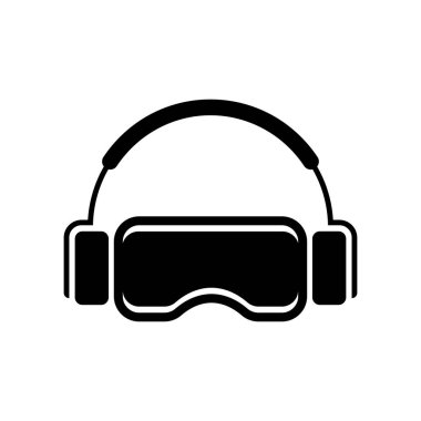 Beyaz arkaplanda sanal gerçeklik vektörü çizimi