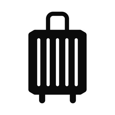 Seyahat valizi beyaz arka planda vektör çizimi