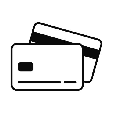 Beyaz arkaplanda vektör kredi kartı illüstrasyonu