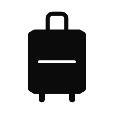 Seyahat valizi beyaz arka planda vektör çizimi