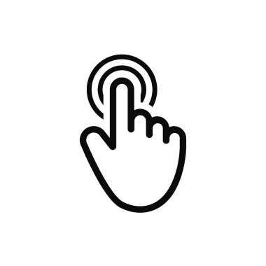 Beyaz arkaplanda el imleci çizimi