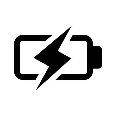 Beyaz arkaplanda pil şarj vektörü çizimi