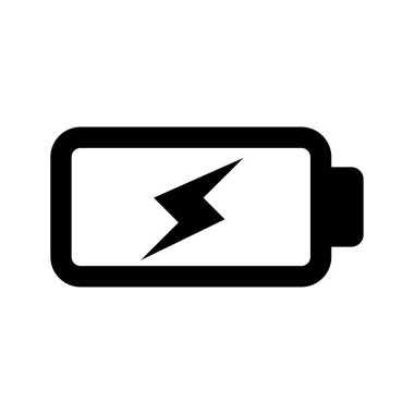 Beyaz arkaplanda pil şarj vektörü çizimi