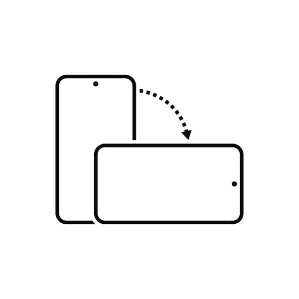 Beyaz arkaplanda Monoline akıllı telefon vektör çizimi