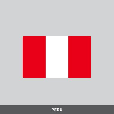Peru ulusal bayrak vektör tasarımı