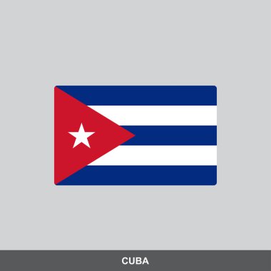 Küba ulusal bayrak vektör tasarımı