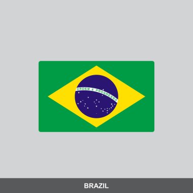 Brezilya ulusal bayrak vektör tasarımı