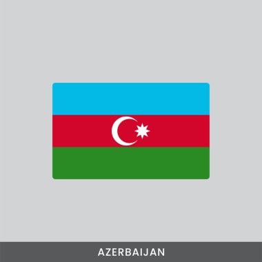 Azerbaycan ulusal bayrak vektör tasarımı