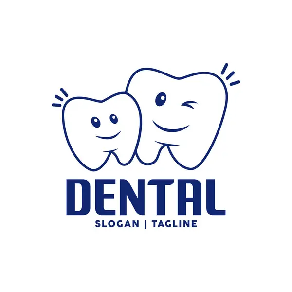 Diş logosu illüstrasyon vektörü grafiği, diş ve diğer şeyler için mükemmel.