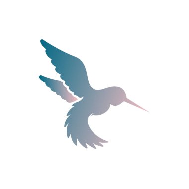 Sinekkuşu derecelendirme silueti illüstrasyon vektör tasarımı