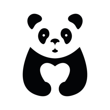 Panda aşk illüstrasyon vektörü