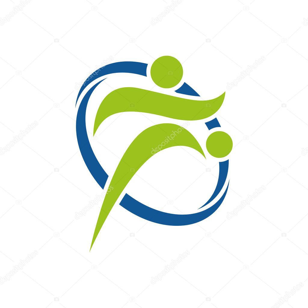Football Player In Action Logo, suitable for football team logo