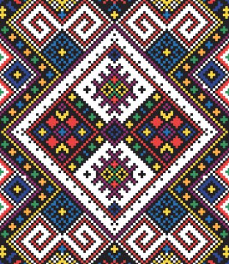Geleneksel Geometrik Halk Sanatı Deseni