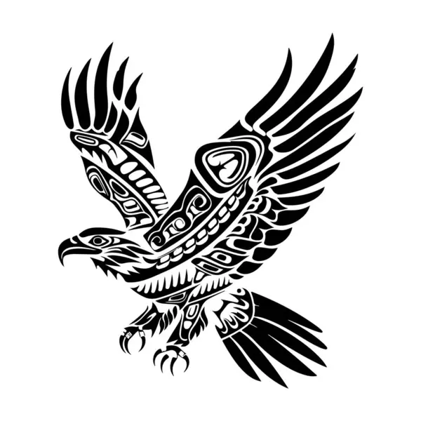 Kartal Silueti vektör sanatı ve illüstrasyon 01