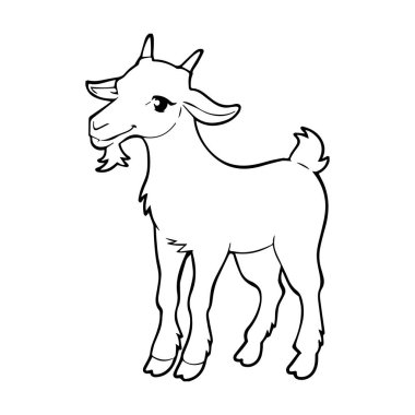 Bir keçinin elle çizilmiş tasviri, hayvanın benzersiz şeklini ve özelliklerini yakalayan temiz, akışkan çizgiler içeriyor. Tasarım, keçinin ayırt edici boynuzlarını, sakalını ve dayanıklı vücudunu vurguluyor. Basitlik ve sadelik üzerine vurgu yapıyor. 