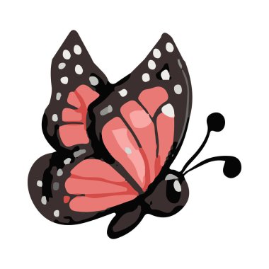 Güzel bir kelebek vektör sanat çizimi. Karmaşık desenli hassas kanatlar sergiliyor. Doğa temalı tasarımlar, dekoratif sanat eserleri ve yaratıcı projeler için mükemmel..